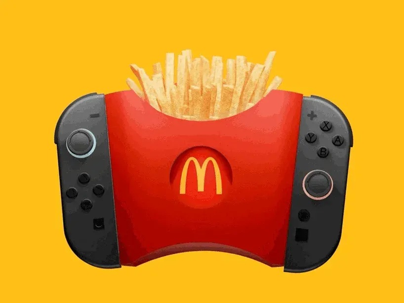 GamiFries: Genialni 3D natisnjen nosilec za pomfri, ki Nintendo Switch 2 spremeni v fast food konzolo
