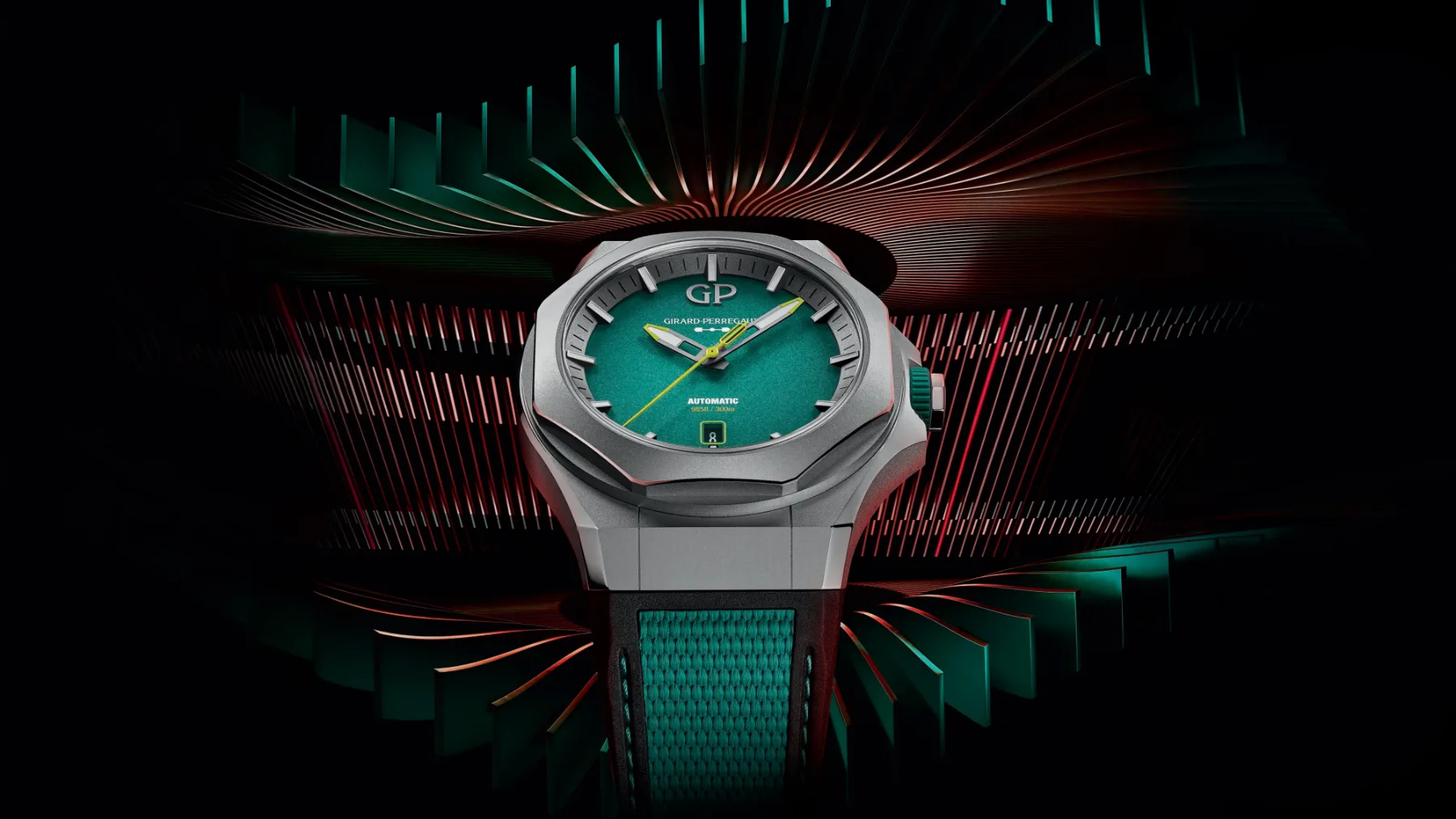 Girard-Perregaux Laureato Absolute Aston Martin F1 Edition: zeleni princ med urami