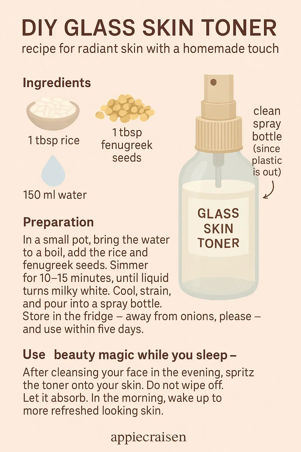 “Glass Skin Toner” narejen doma iz le 2 sestavin: stane manj kot 1 € in prekaša drage serume za 70+ €