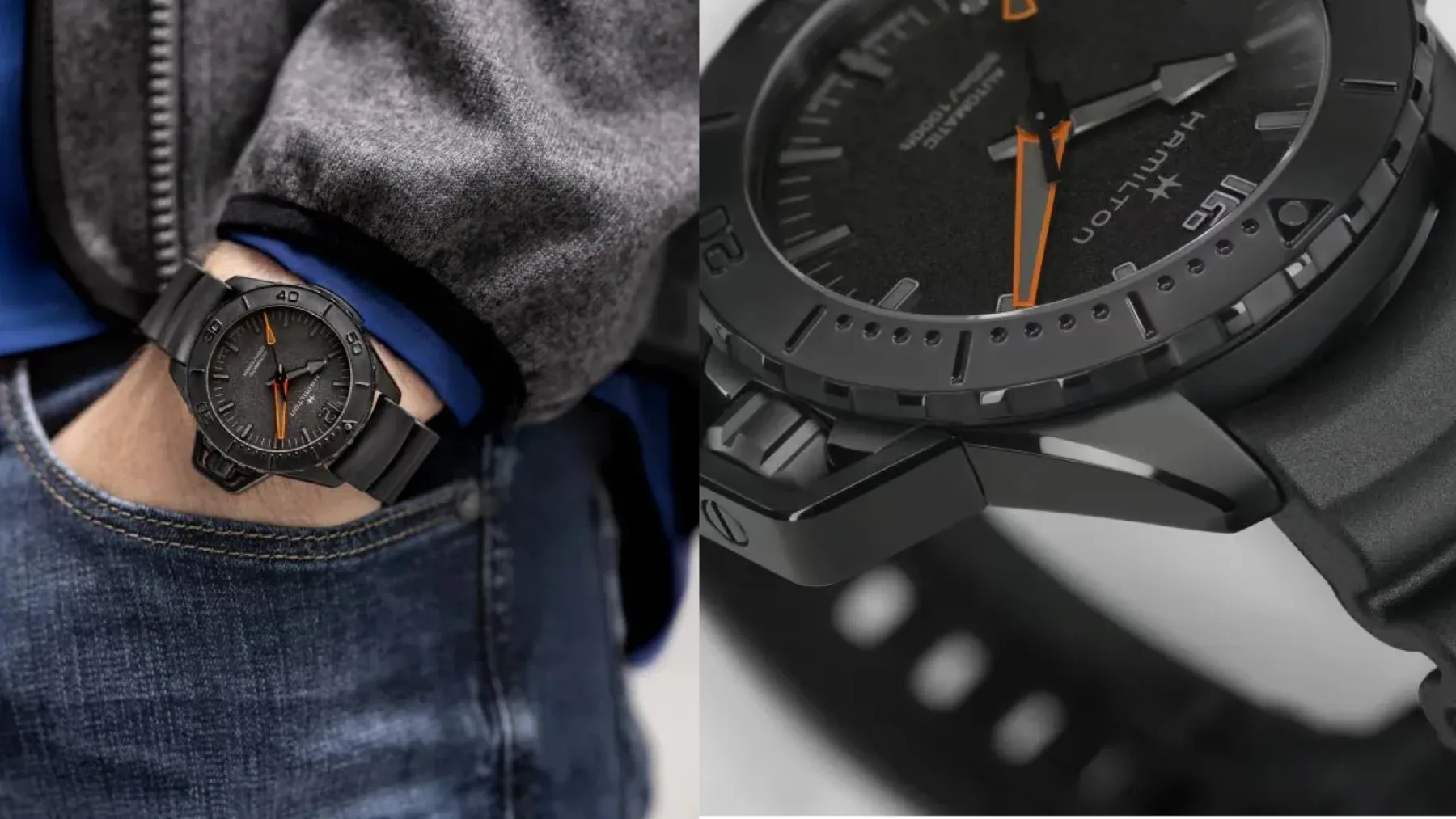 Hamilton Khaki Navy Frogman: Ko tema sreča svetlobo
