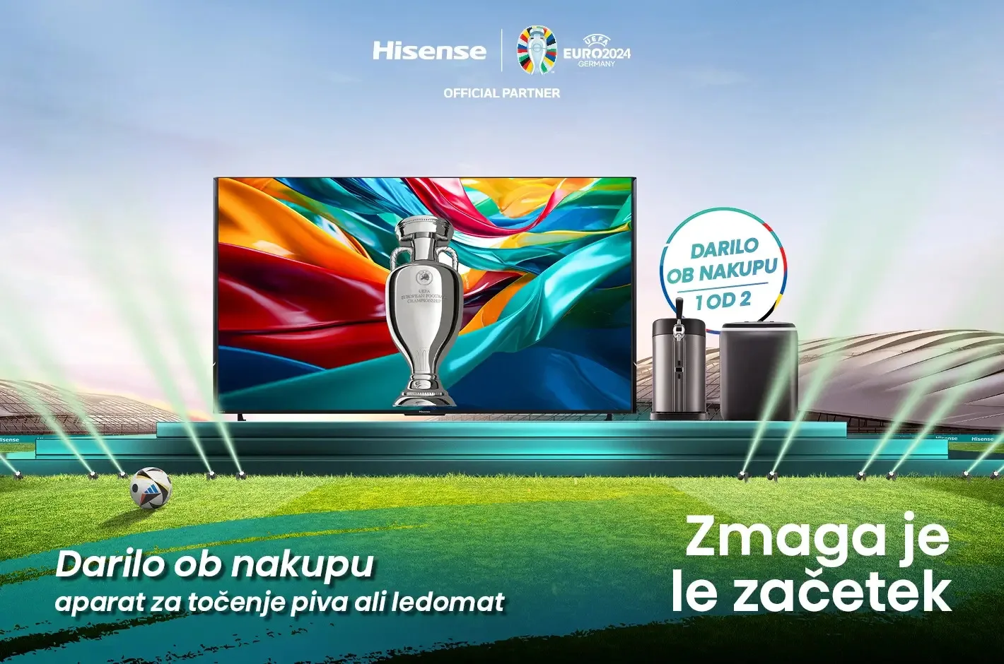 Hisense, uradni partner UEFA EURO 2024™, predstavlja kampanjo »ZMAGA JE LE ZAČETEK«