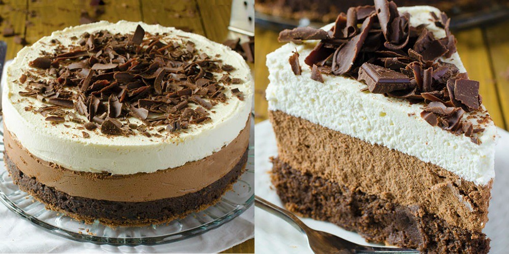 RECEPT: Izjemna čokoladna torta brez pečenja s tremi vrstami čokolade