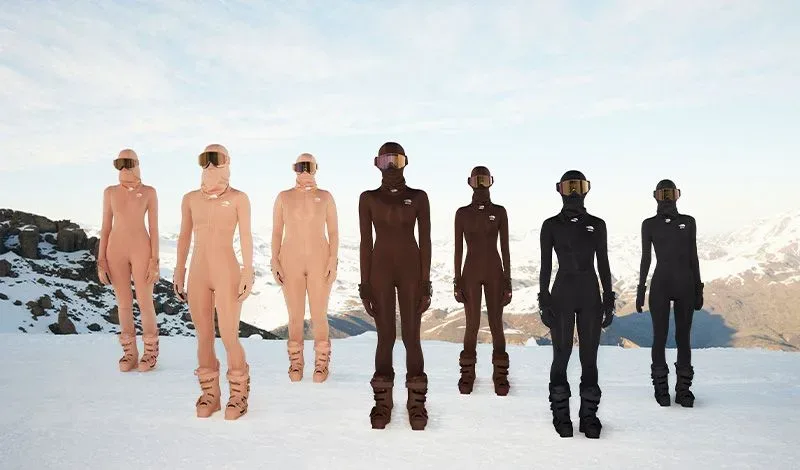 Kim Kardashian in The North Face združila moči: nova SKIMS kolekcija za na bele strmine