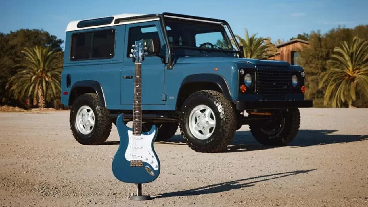 Ko blato sreča blues: Land Rover Defender in John Mayer ustvarila omejeno serijo kitar PRS Silver Sky