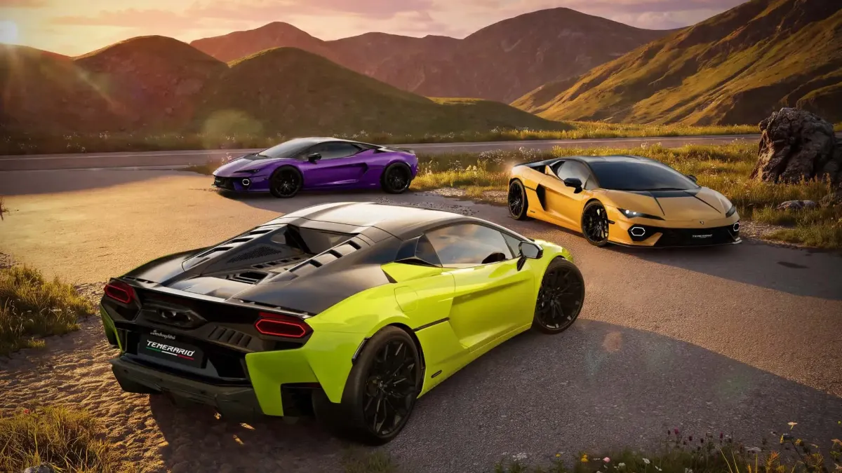 Lamborghini Temerario Tettonero detajli črne strehe