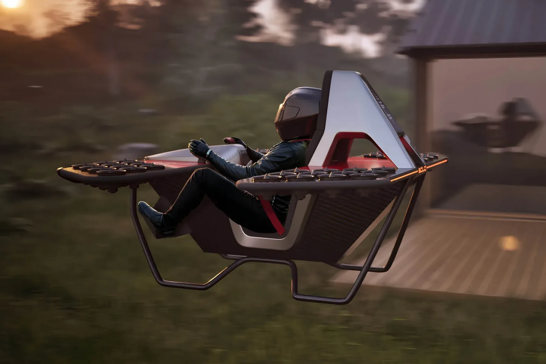 LEO Solo JetBike: Ko vaš pisarniški stol dobi 48 ventilatorjev in odleti v prihodnost