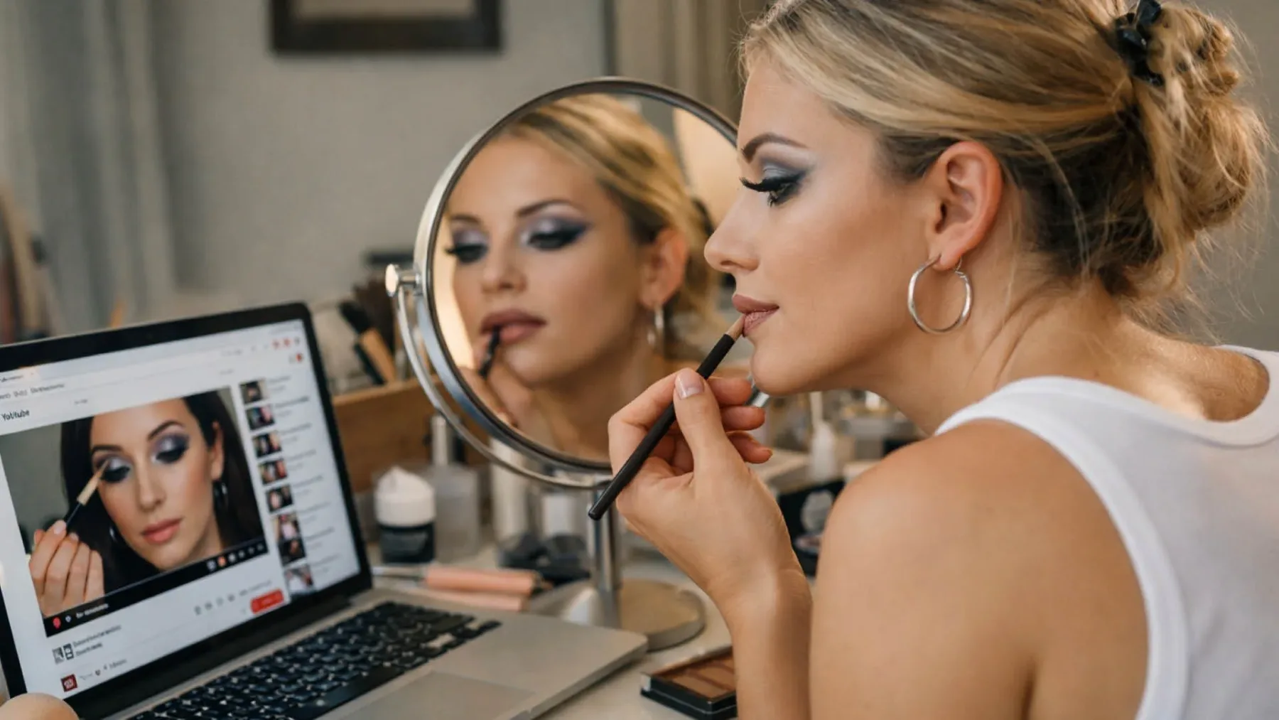 Makeup trendi 2026: Zakaj bomo to zimo nosili ledene veke, čokoladne ustnice in obrvi iz devetdesetih