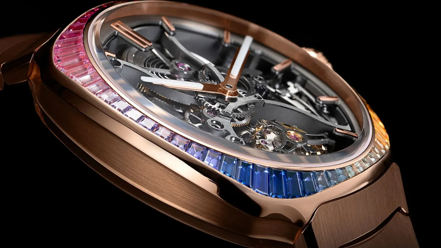 Mavrični šepet časa: H. Moser & Cie. Streamliner Tourbillon Skeleton Rainbow
