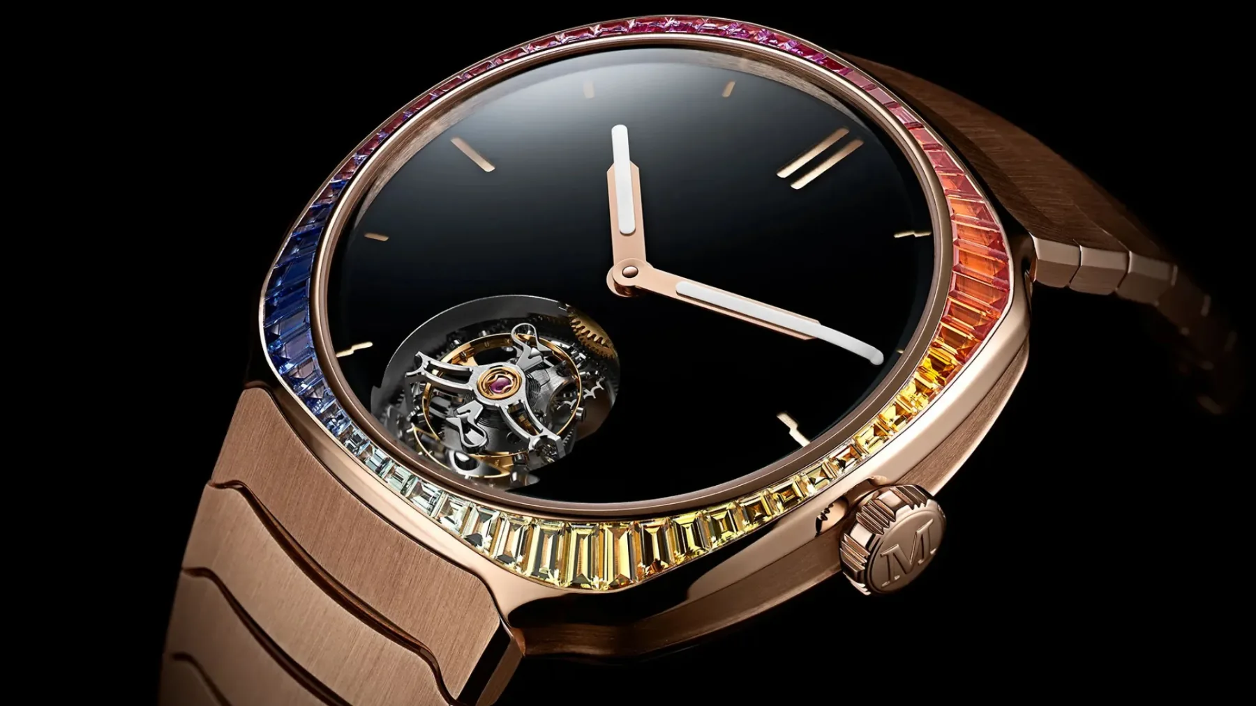 Mavrični šepet časa: H. Moser & Cie. Streamliner Tourbillon Skeleton Rainbow