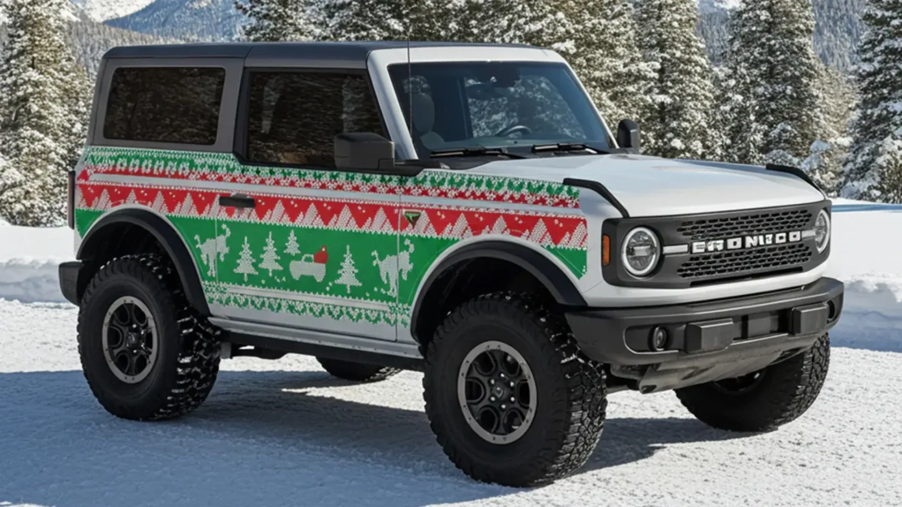 Mek Magnet “Ugly Sweater”: Ko vaš Jeep Wrangler ali Ford Bronco oblečeta najbolj “kul” božični pulover