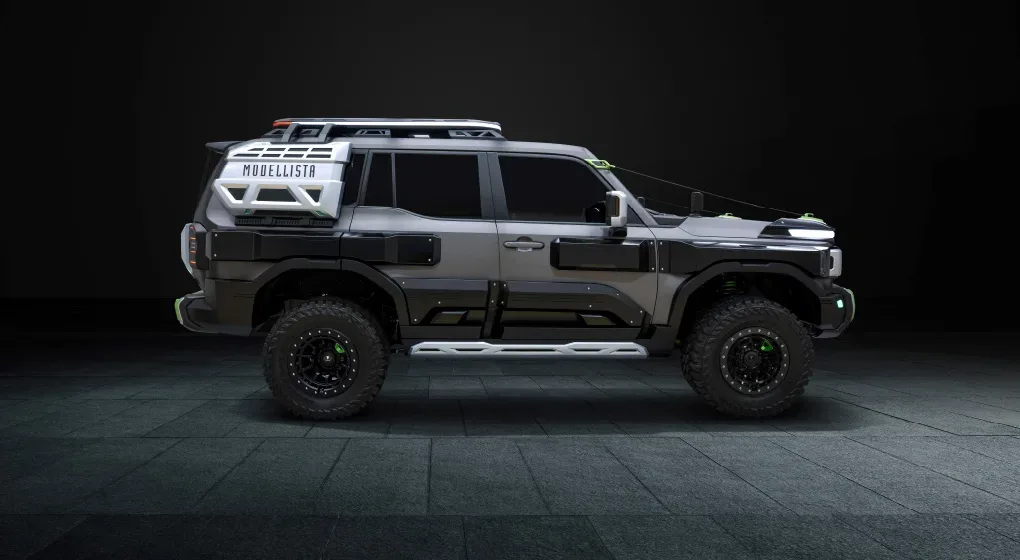 Modellista Overland Vision Concept: Brutalni Cyberpunk pristop k Toyota Land Cruiserju