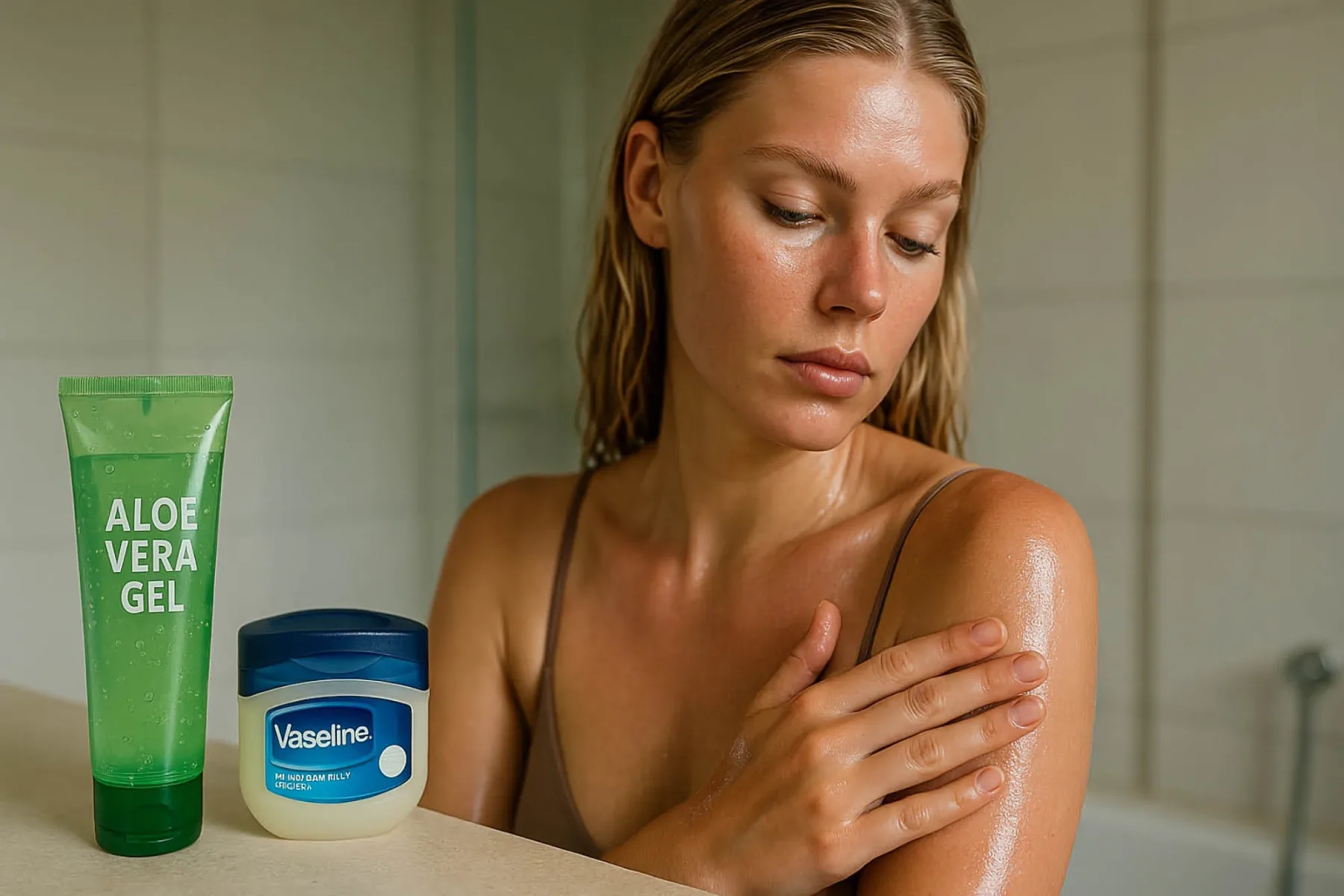 Najboljša doma narejena krema za po sončenju: Vaseline + Aloe vera