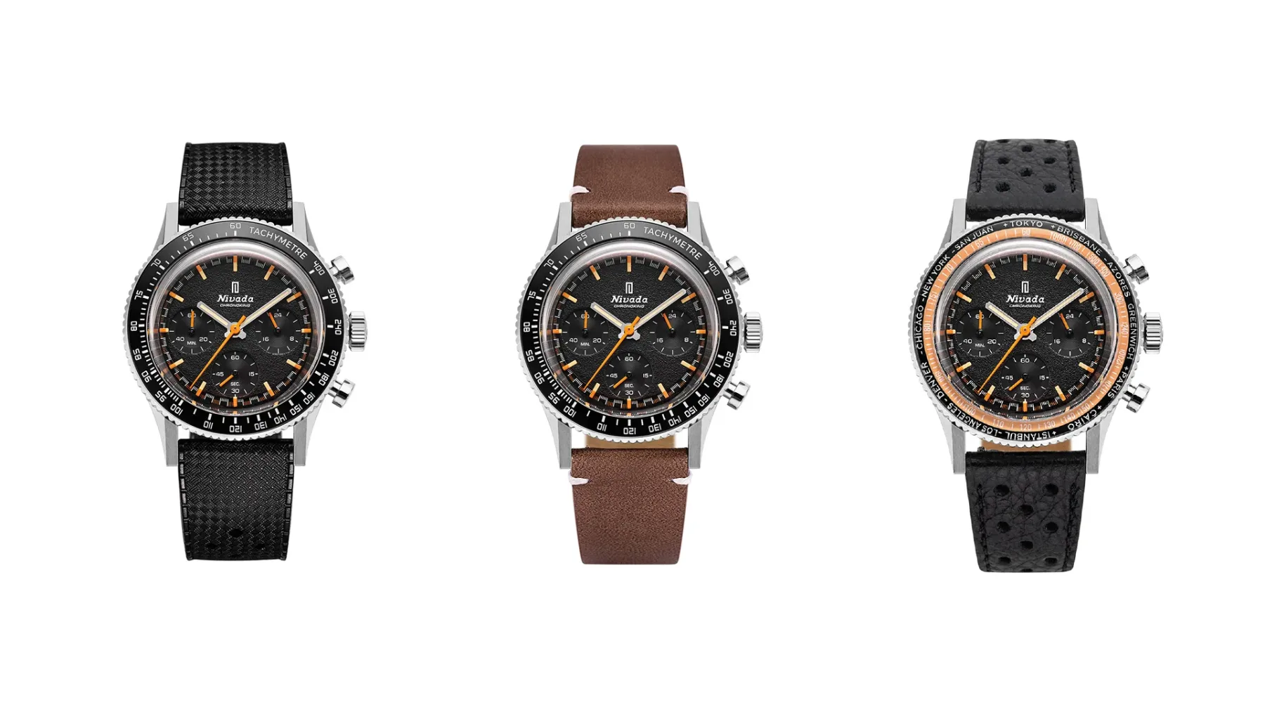 Nivada Grenchen CHRONOKING MECAQUARTZ – INTER BEZEL: Retro stil z moderno inovacijo – zamenljive lunete!