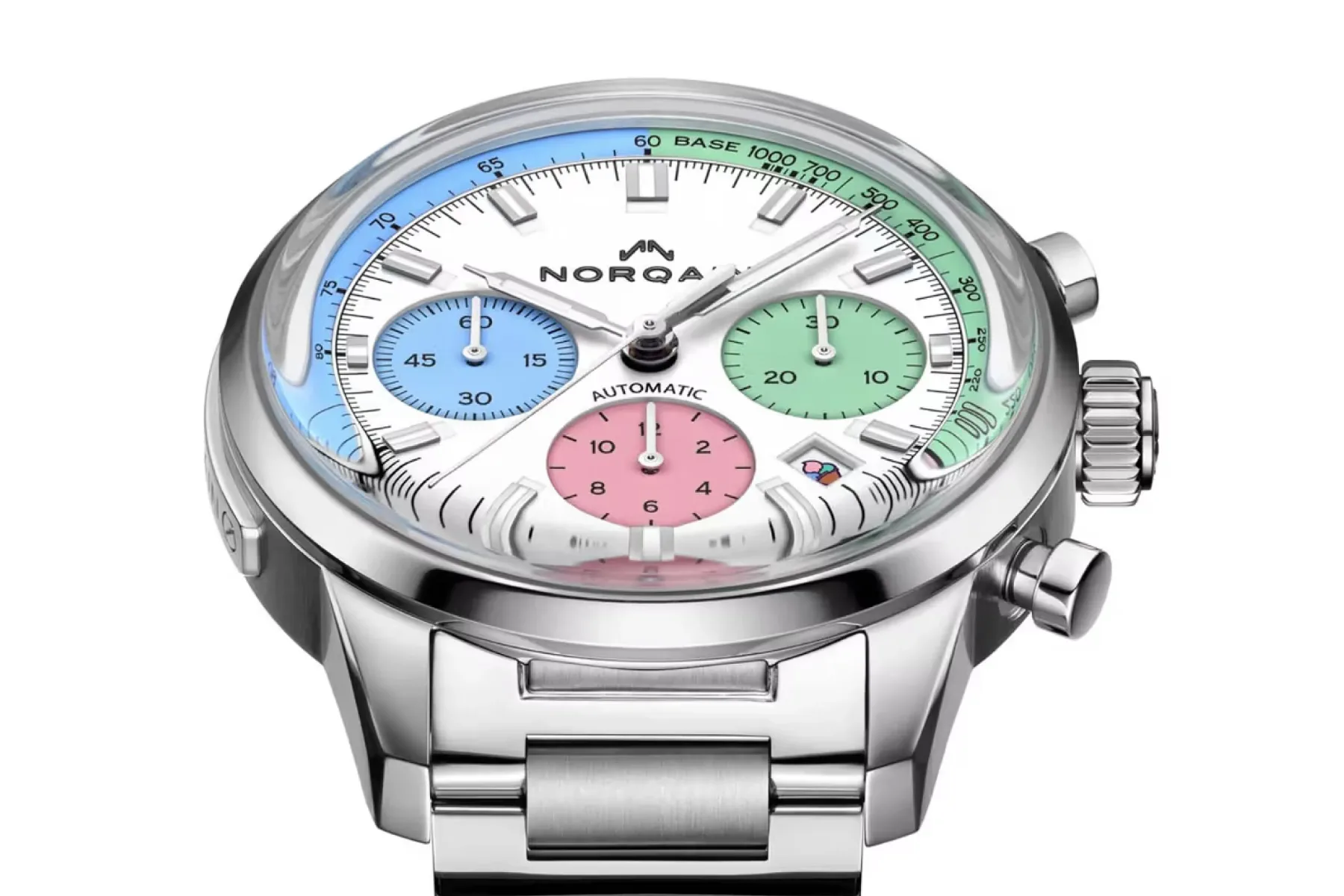 NORQAIN Freedom 60 Chrono “Enjoy Life”: Ko se švicarska ura sreča z gelatom