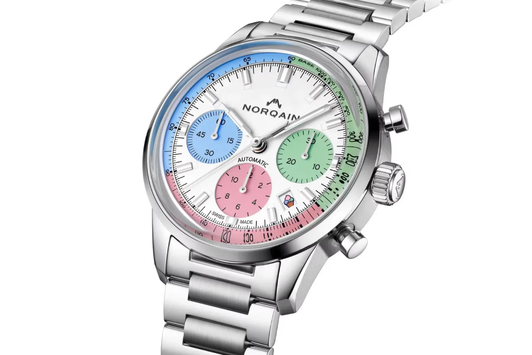 NORQAIN Freedom 60 Chrono “Enjoy Life”: Ko se švicarska ura sreča z gelatom