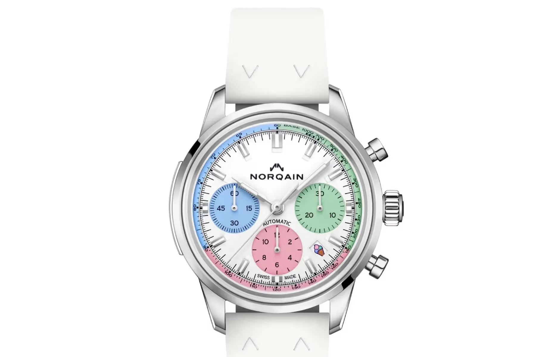 NORQAIN Freedom 60 Chrono “Enjoy Life”: Ko se švicarska ura sreča z gelatom