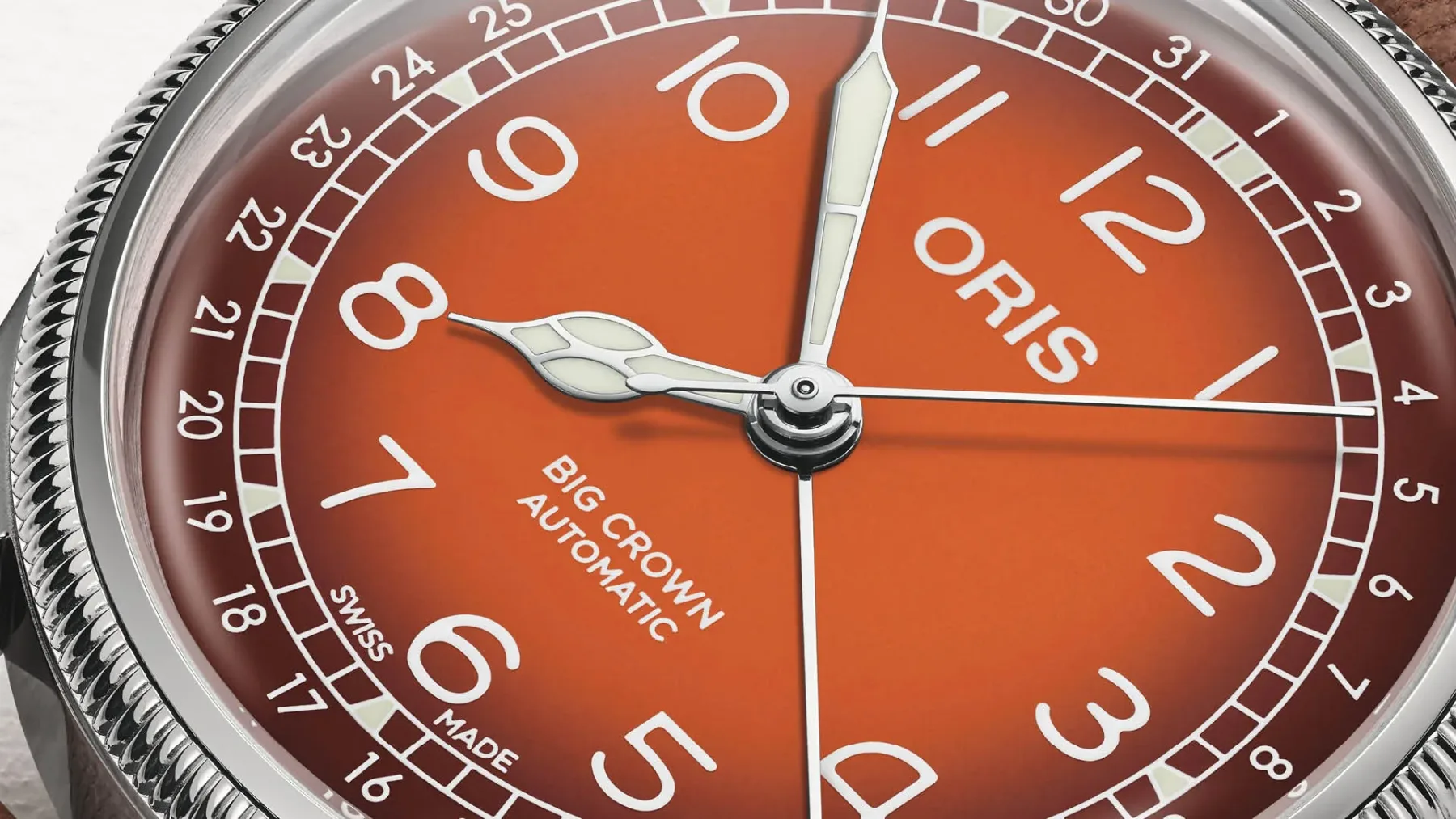 Od pilota do modne ikone: Oris Big Crown Pointer Date v oranžni izdaji, ki vas bo ogrela kot pečeni kostanji