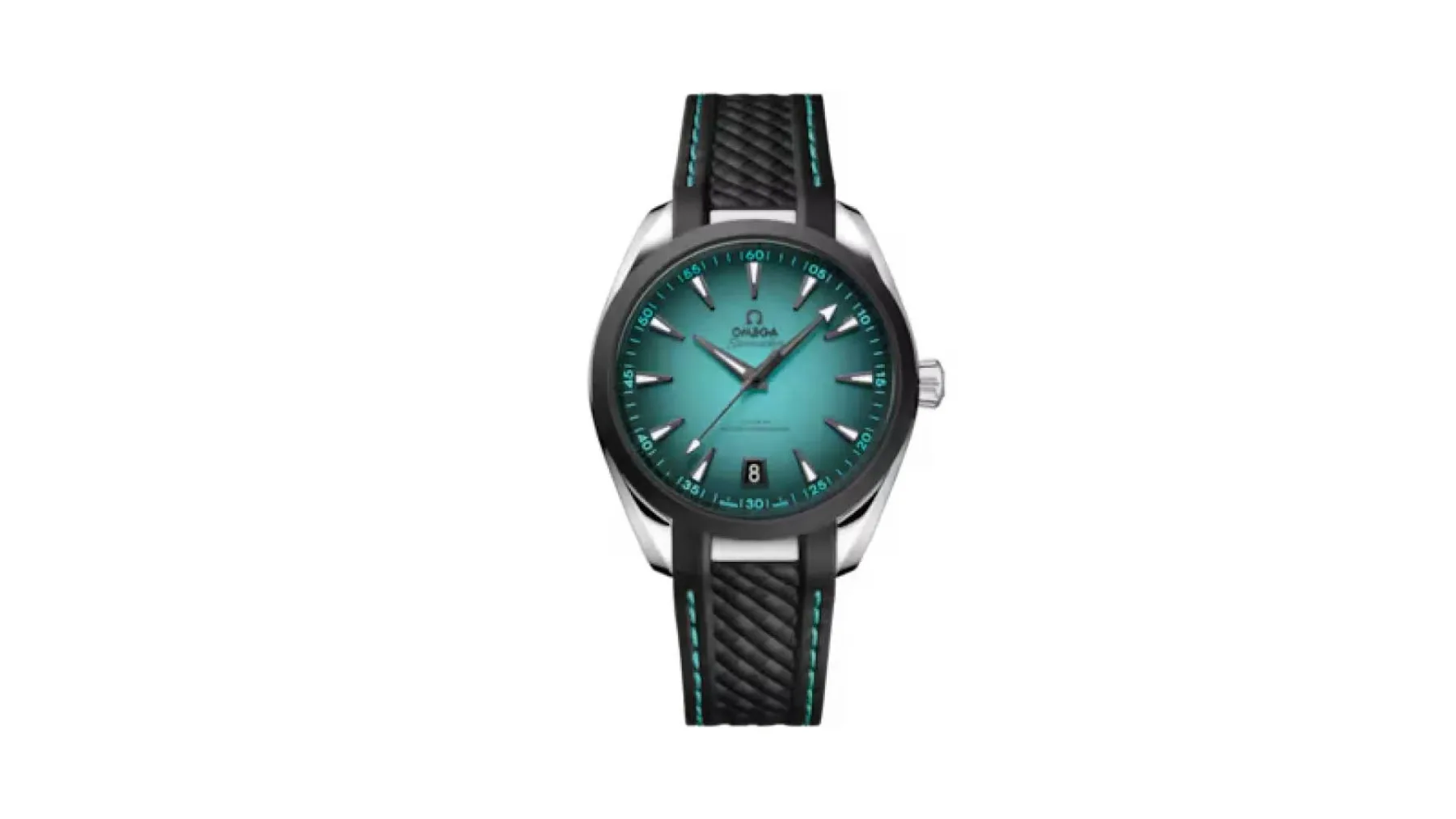Omega Aqua Terra Turquoise: gradientna laguna, zdaj bolj športna z mat črnim keramičnim okvirjem