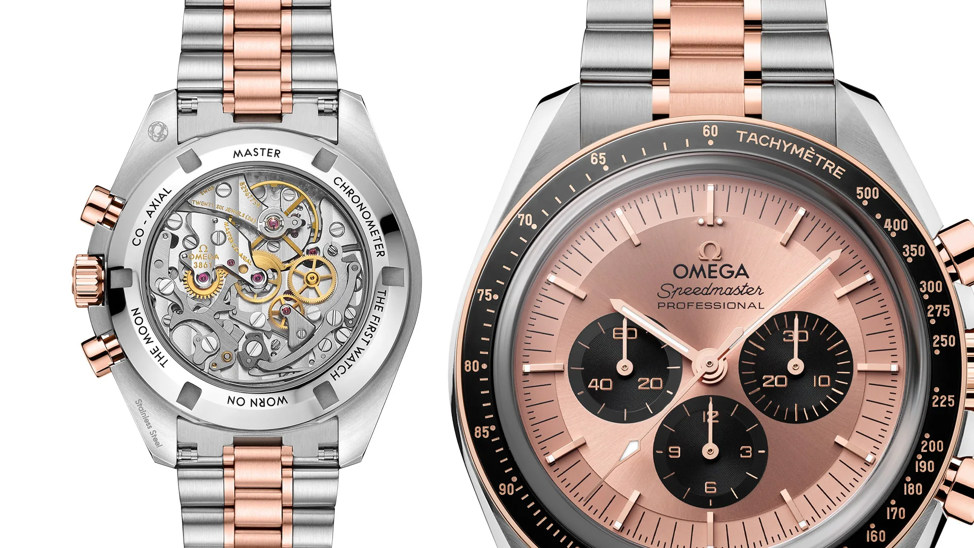 Omega gre v 80. leta s parom dvobarvnih Speedmaster Moonwatch Professional