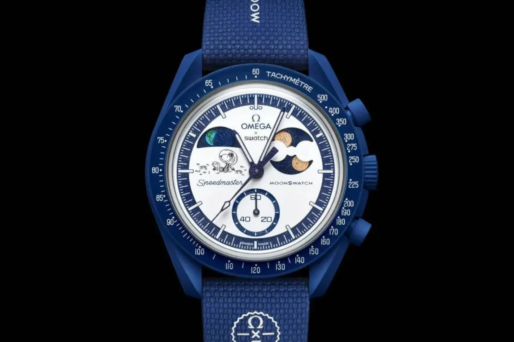 OMEGA X Swatch Mission to Earthphase Moonshine Gold MoonSwatch – Snoopy spet na Luni