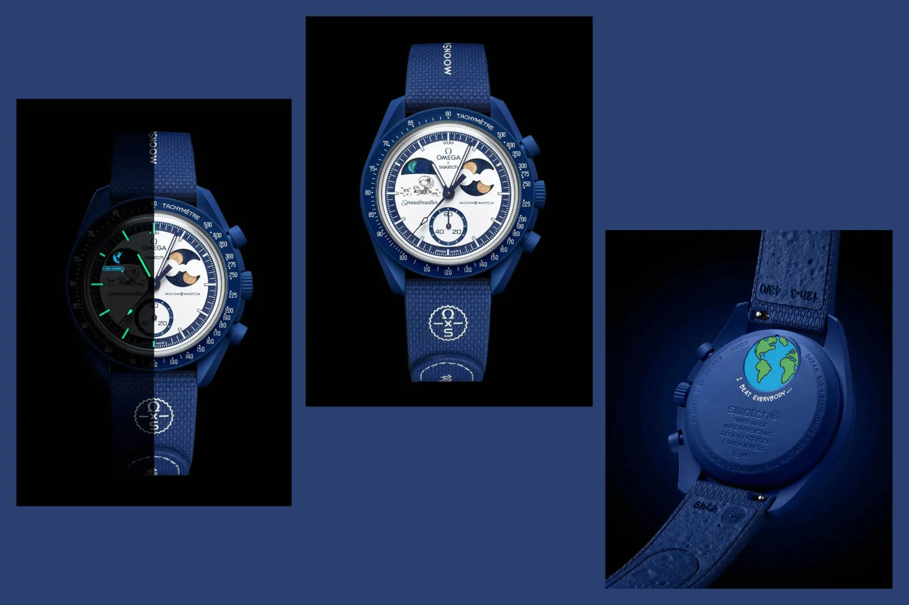 OMEGA X Swatch Mission to Earthphase Moonshine Gold MoonSwatch – Snoopy spet na Luni