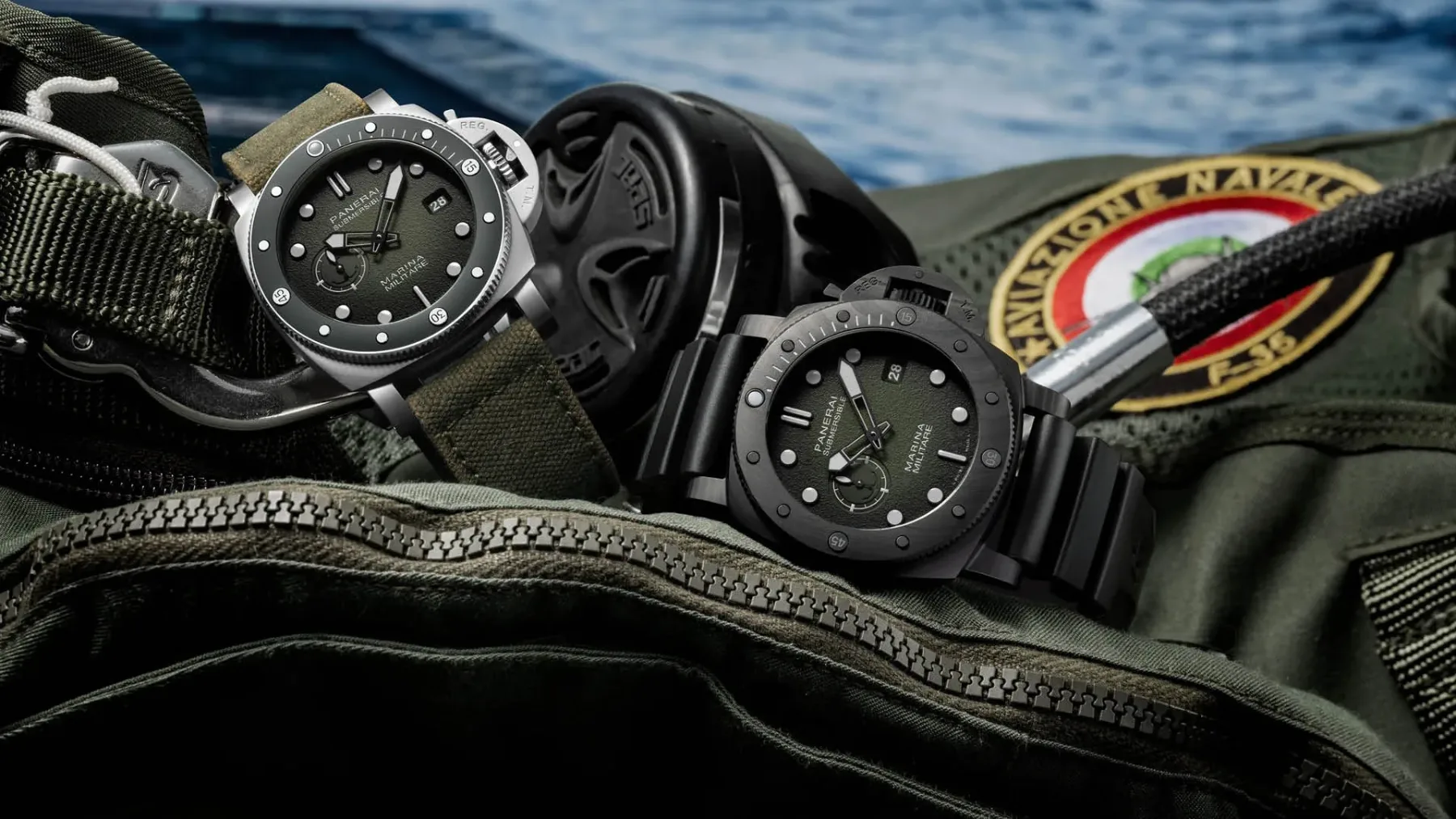 Panerai gre z morja v nebo: Panerai Submersible Marina Militare “Aviazione Navale” PAM01697 & PAM01698