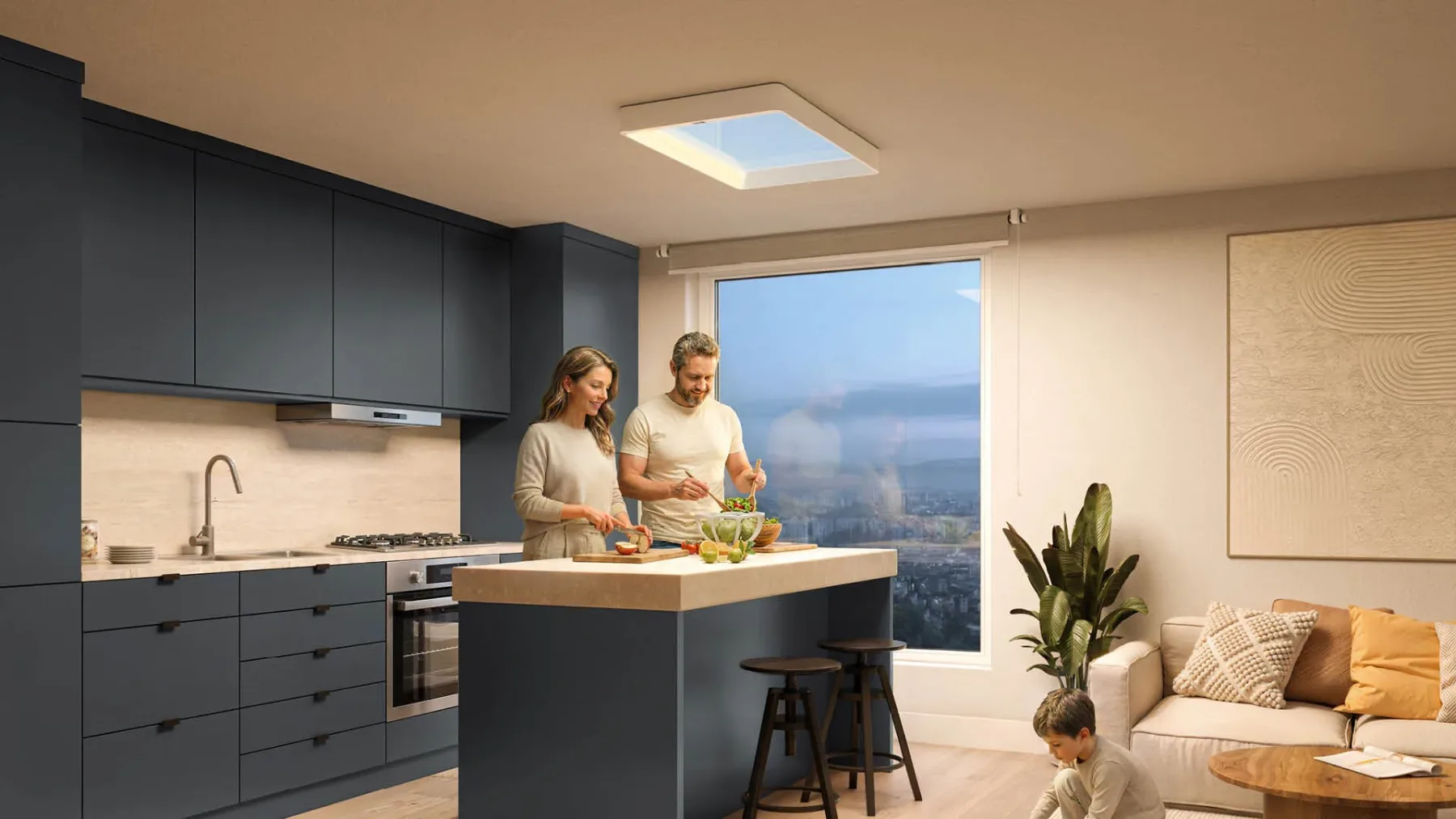 Philips Skylight: lažno strešno okno, ki v kopalnico pripelje modro nebo