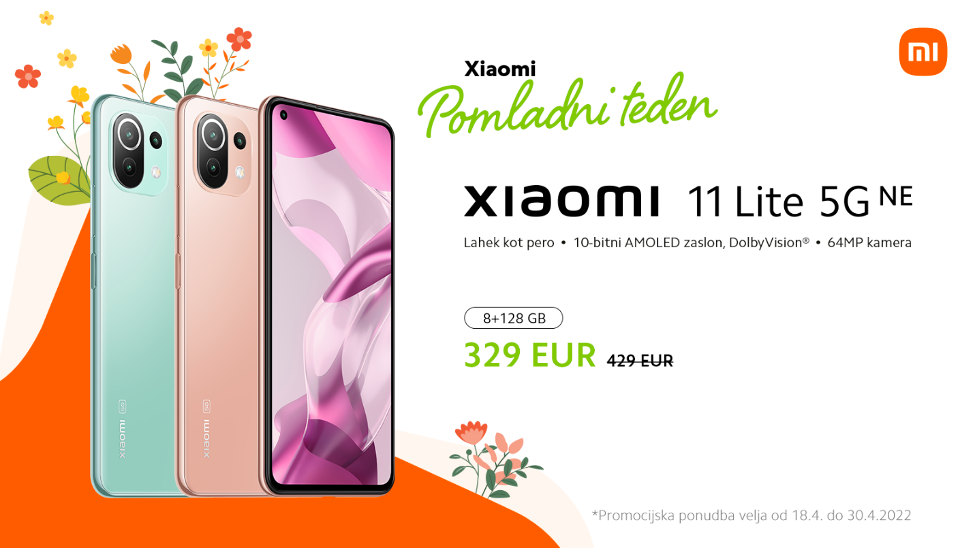 »Pomladni teden 2022«: telefoni Xiaomi po super ponudbi