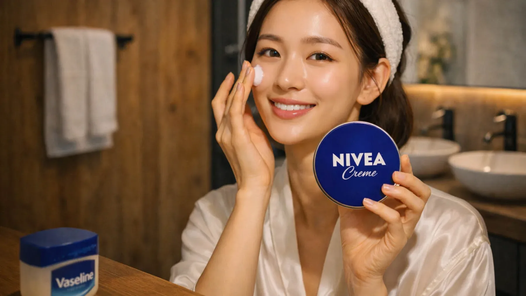 Popolna korejska nega obraza za manj kot 5 evrov: za “glass skin” videz kože potrebujete le Nivea kremo in vazelin