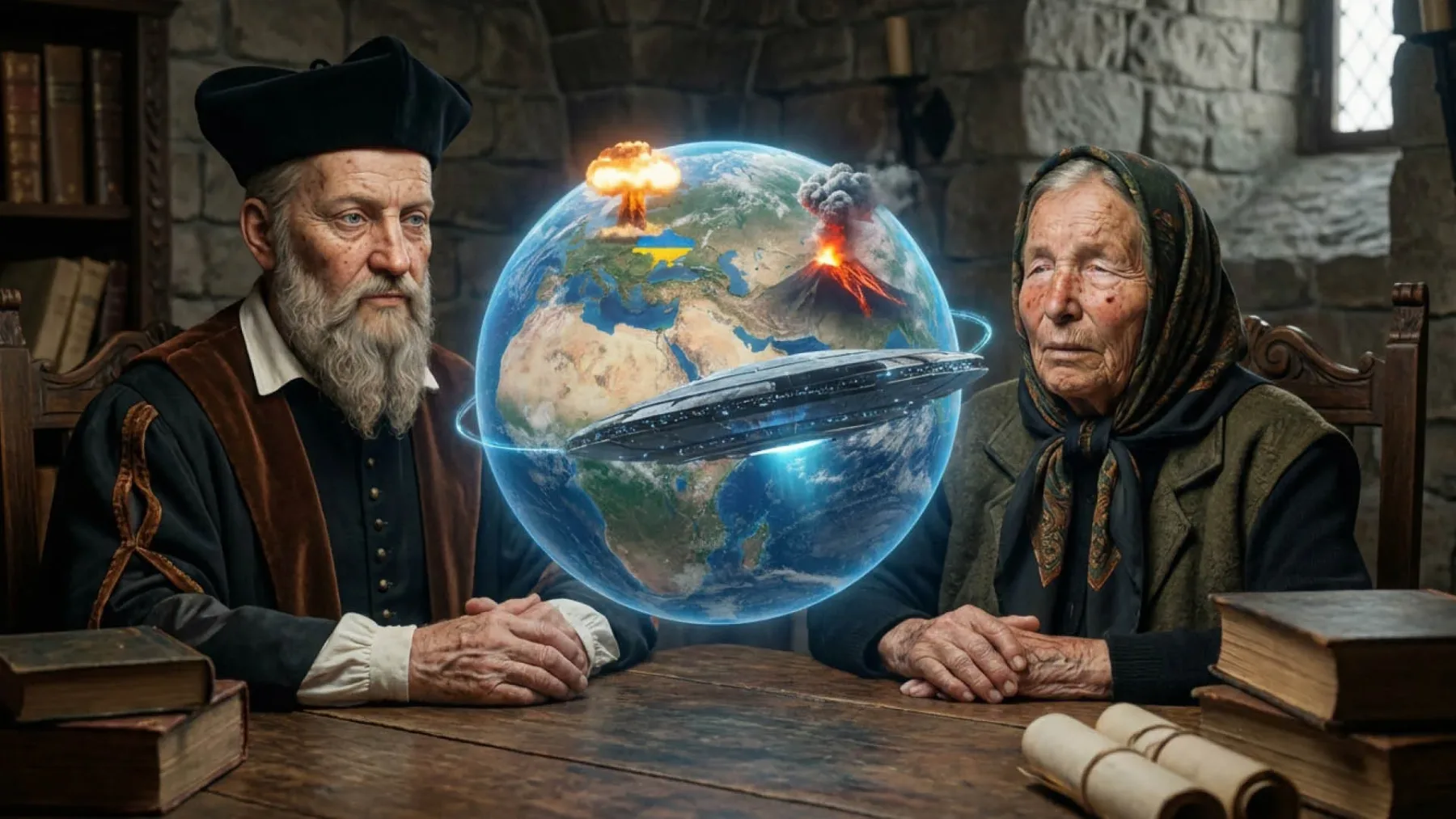 Prerokbe 2026 – Nostradamus in Baba Vanga za leto 2026: Prihajajo vesoljci, mrk in … konec ljubezni?