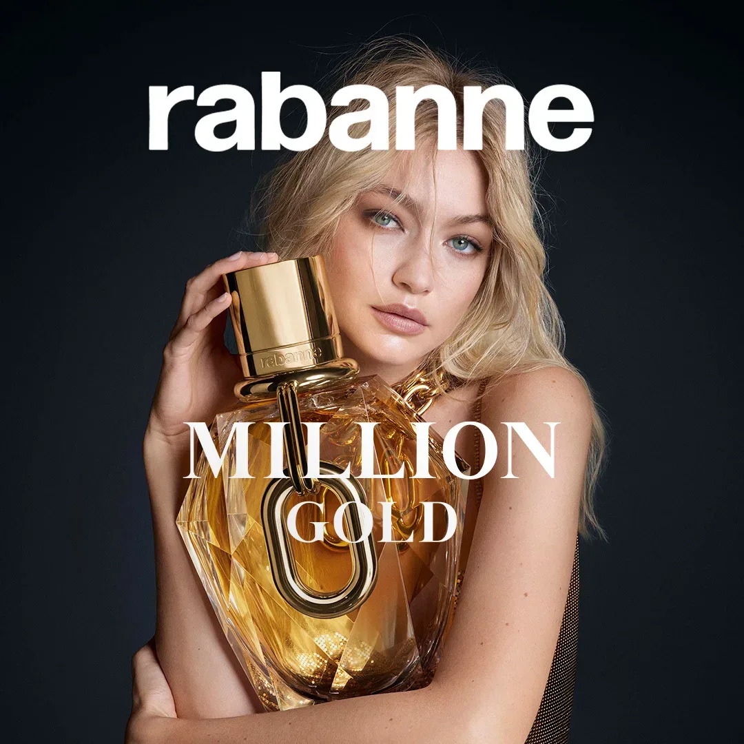 Rabanne izbral Gigi Hadid za novi obraz dišave “Million Gold For Her”