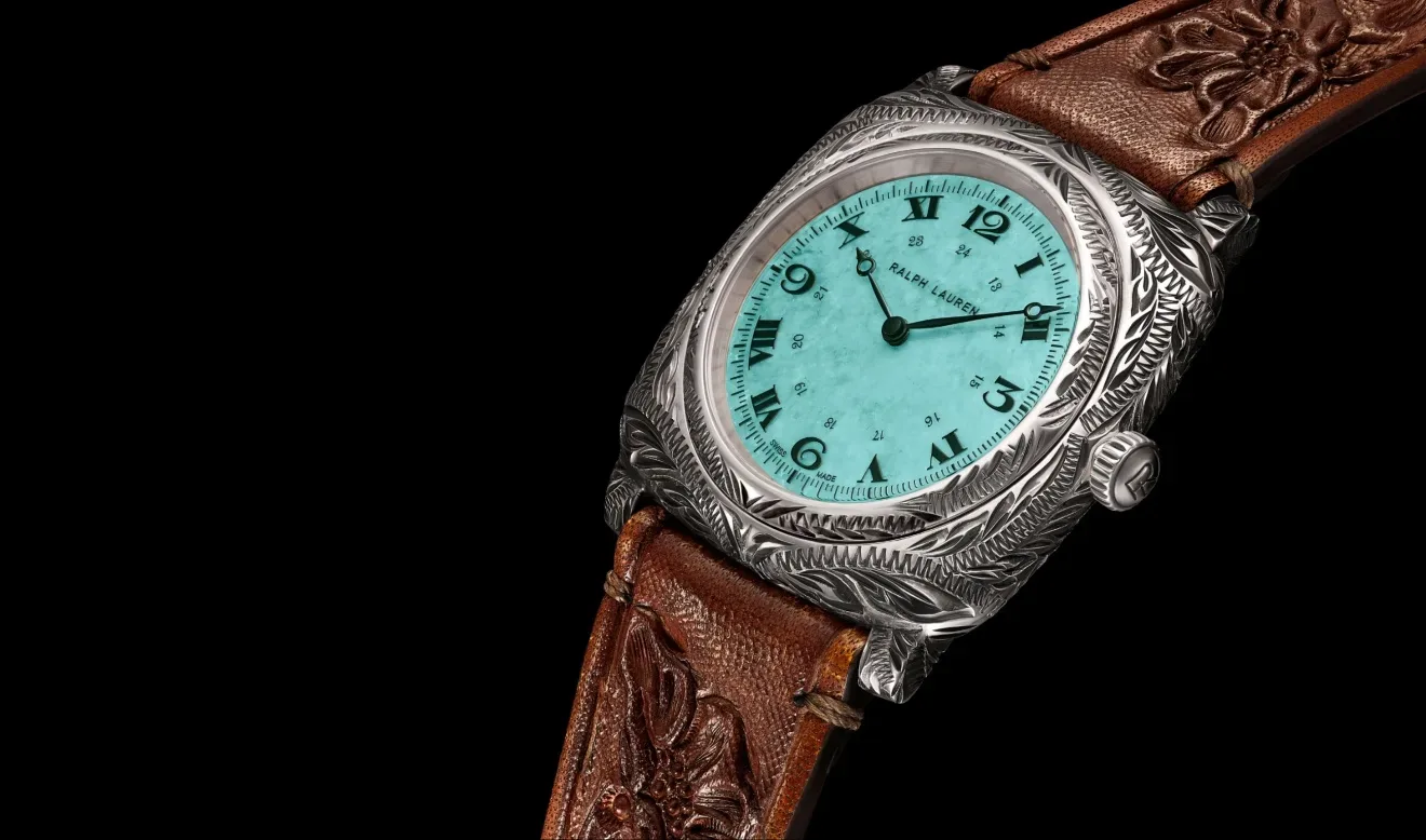 Ralph Lauren Western Cushion 38 mm: Kavbojska eleganca s švicarskim srcem