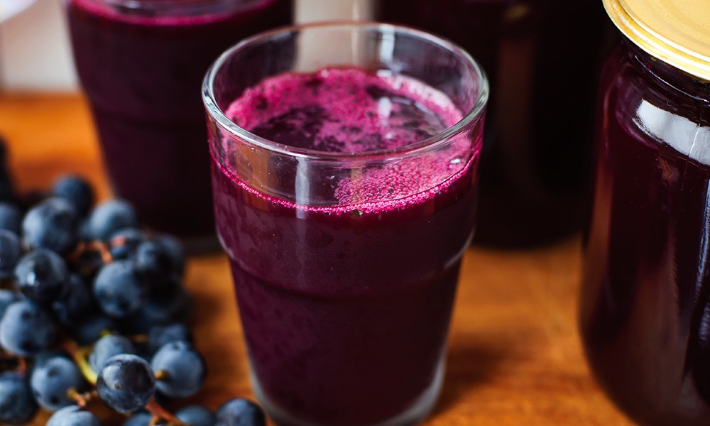 Recept: domač grozdni sok brez sladkorja
