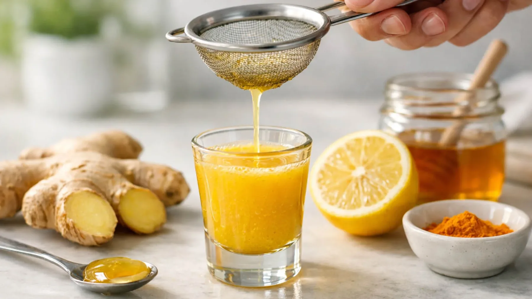 Recept za “ingverjev shot”: domač napitek za boljši imunski sistem v 60 sekundah