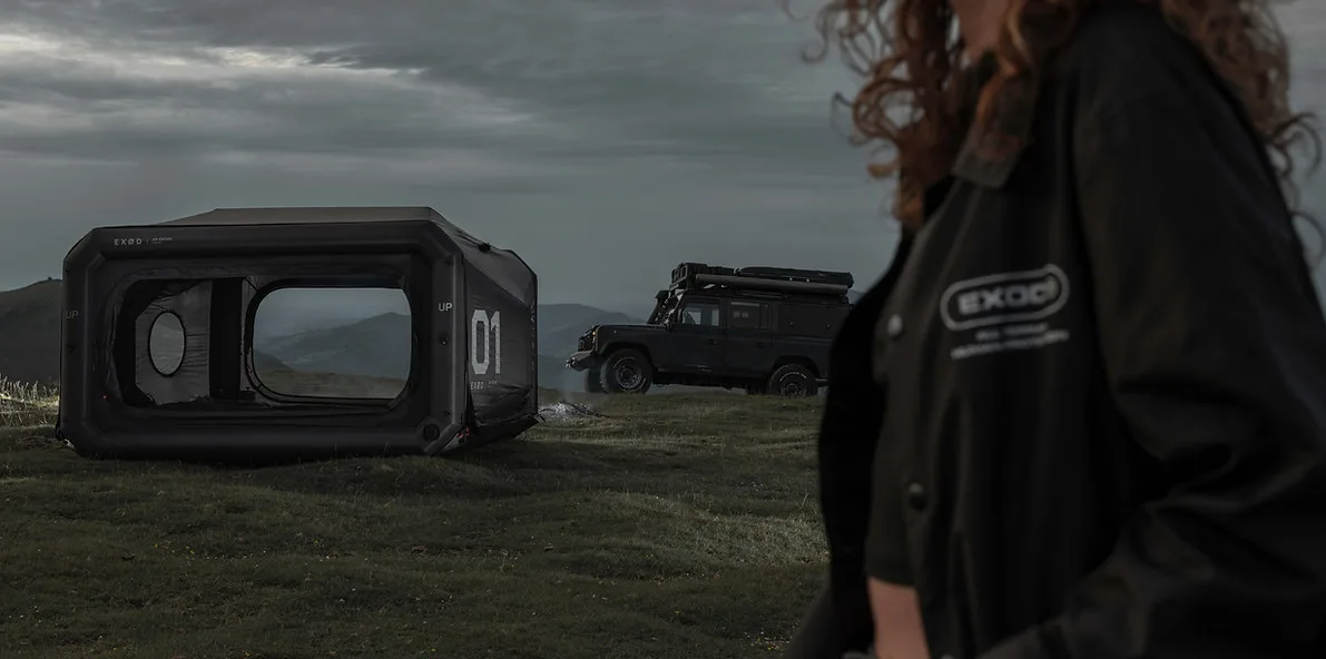 Revolucija v zložljivih šotorih: EXOD AIR STATION POD-01