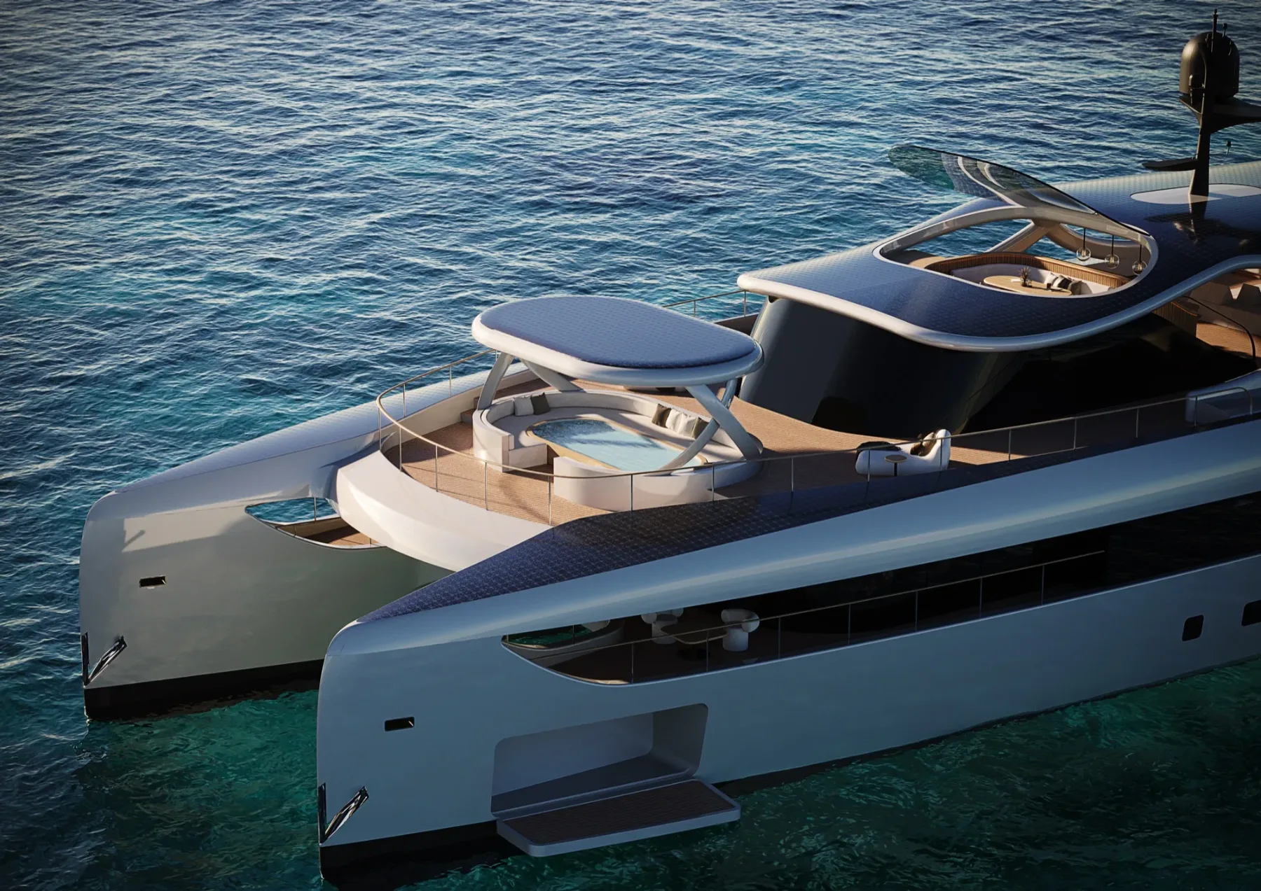 Rossinavi Solsea Hybrid Catamaran: Luksuzno plovilo prihodnosti z Yvesom Béharjem na čelu