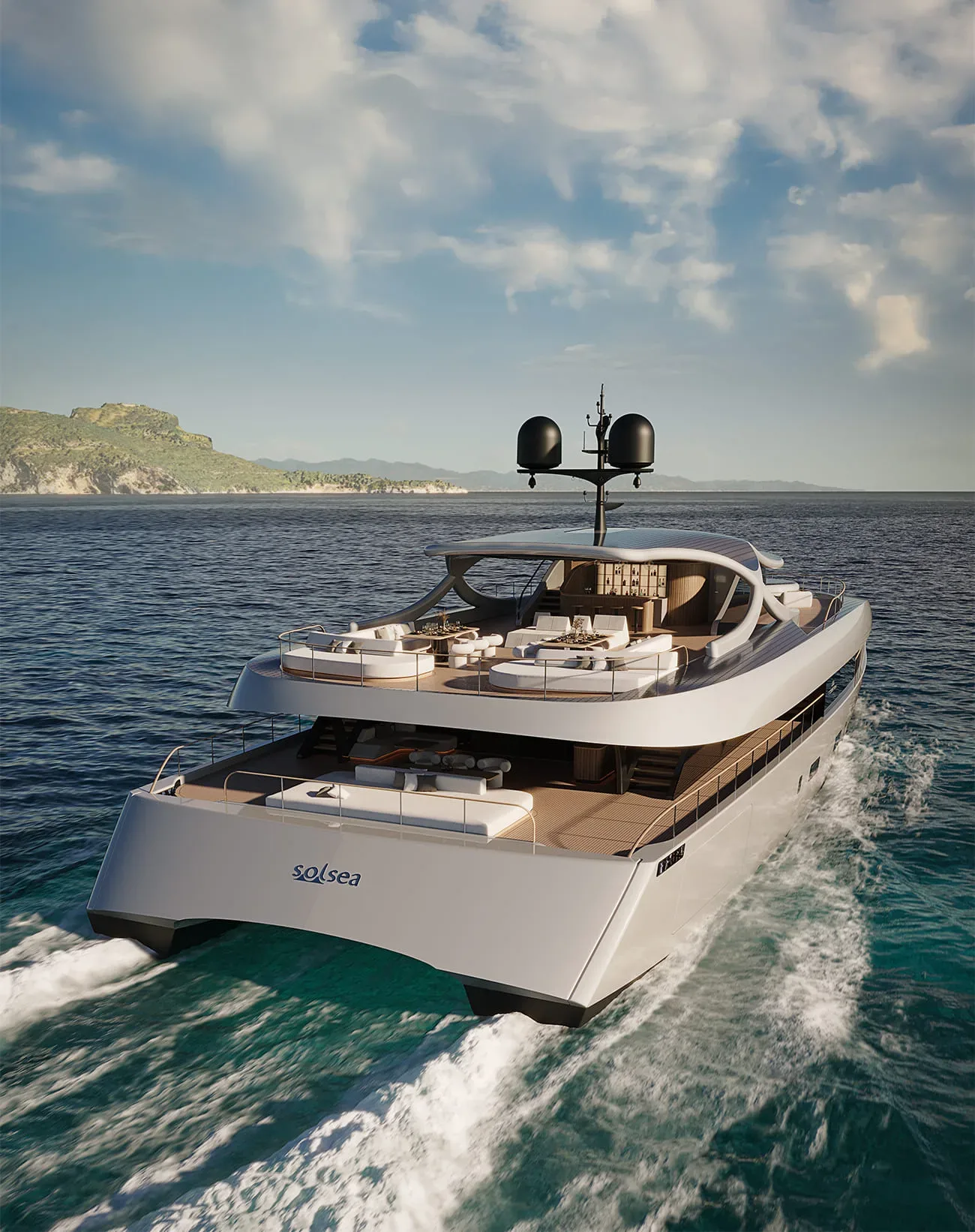Rossinavi Solsea Hybrid Catamaran: Luksuzno plovilo prihodnosti z Yvesom Béharjem na čelu