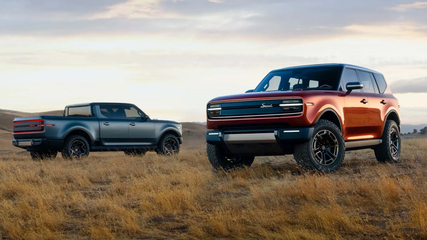 Scout 2025 se vrača: električni terenski vozili – Scout Traveler SUV in Scout Terra Pickup, bosta osvojili divjino z nostalgijo