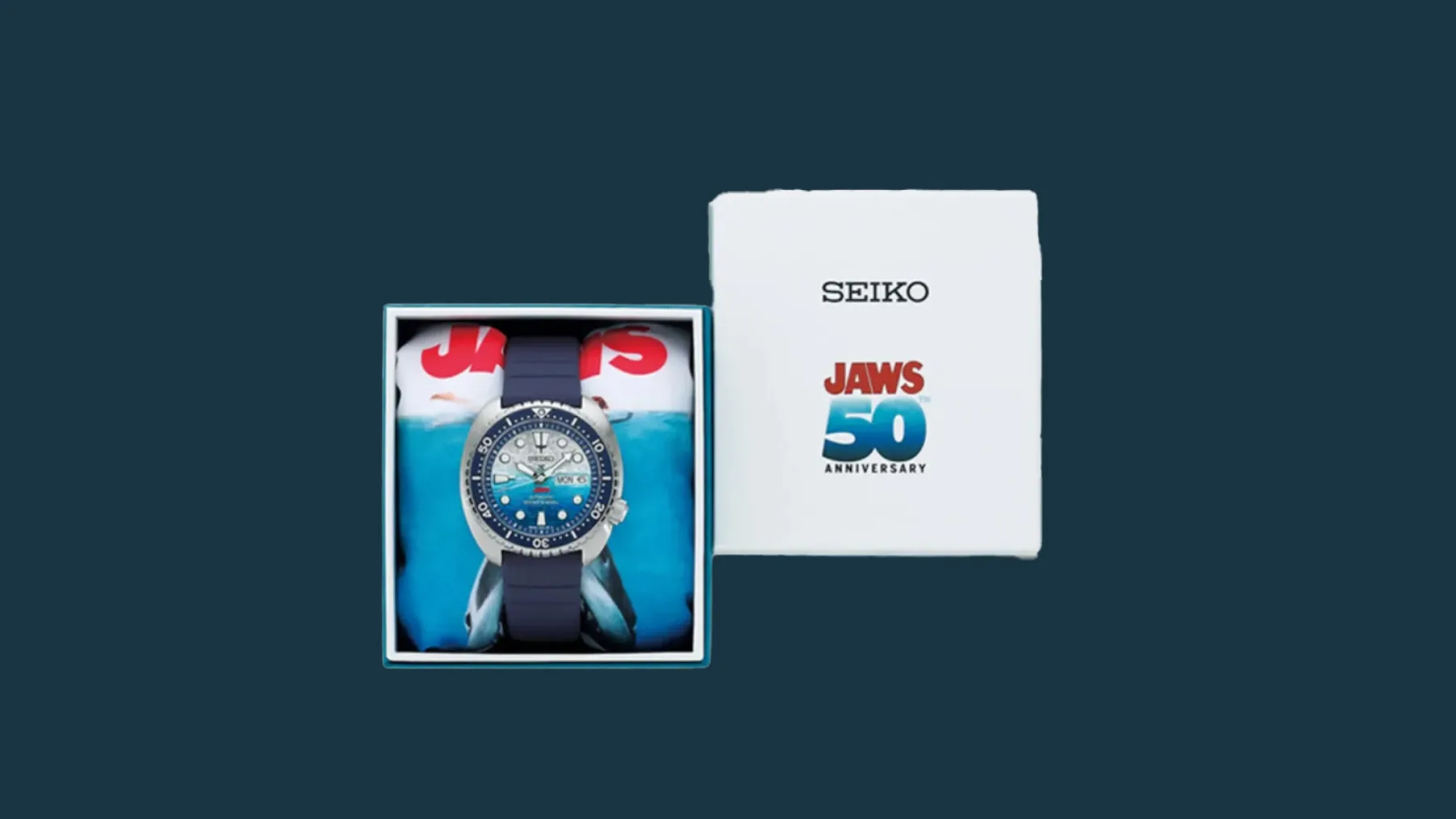 Seiko proslavlja 50 let legendarnega filma JAWS z ubijalsko “Seiko Prospex Jaws SRPL81” potapljaško uro