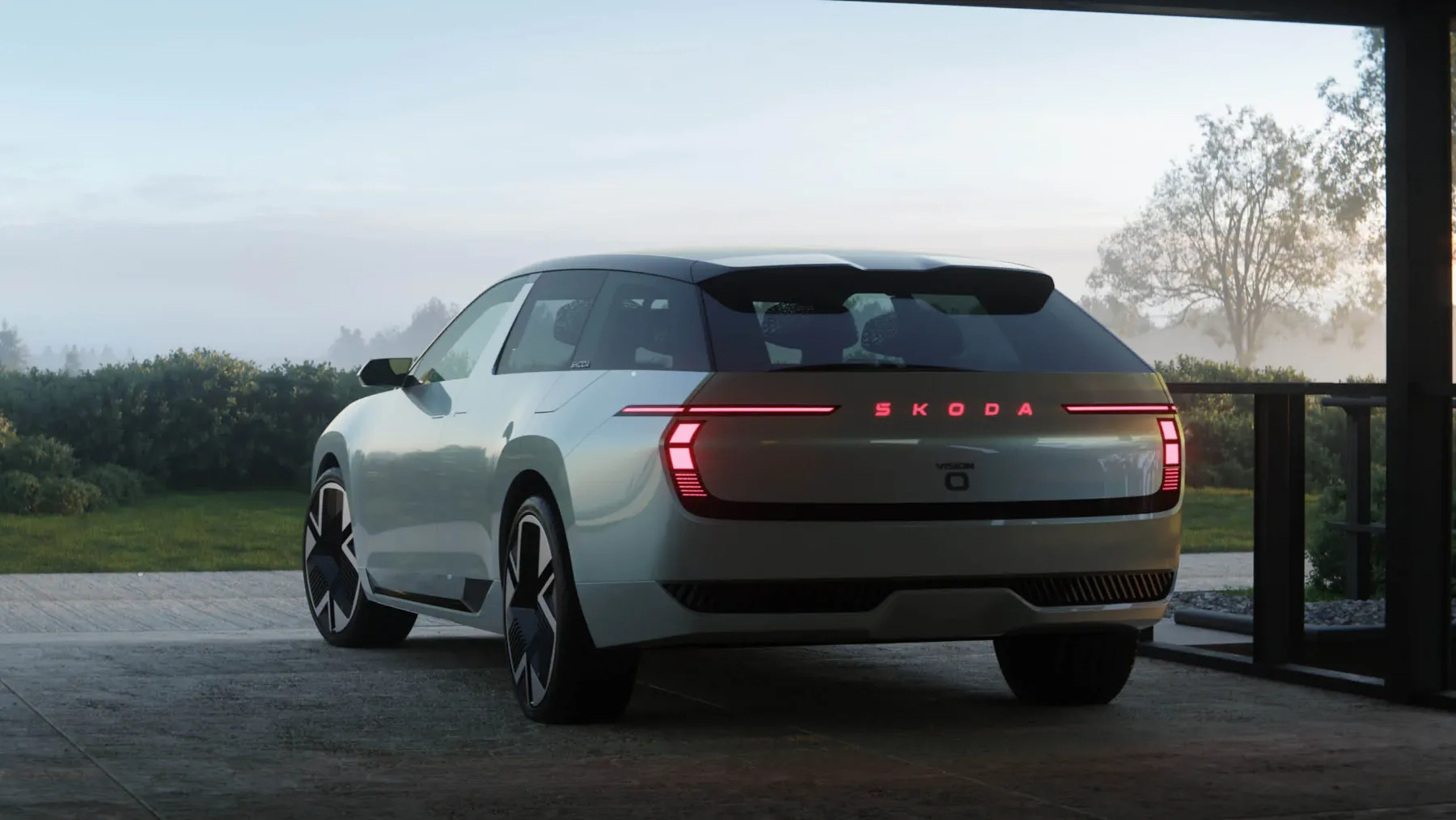 Škoda Vision O: Električni karavan, ki ima vgrajen hladilnik in AI pomočnico