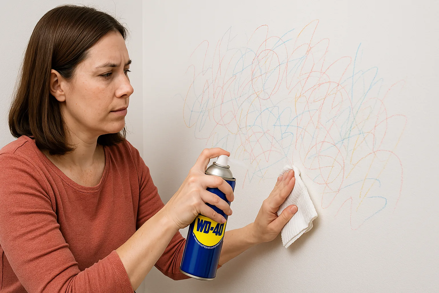 So otroci spet “poslikali” stene s flomastri in barvicami? Tale trik z WD-40 jih izbriše v minuti!