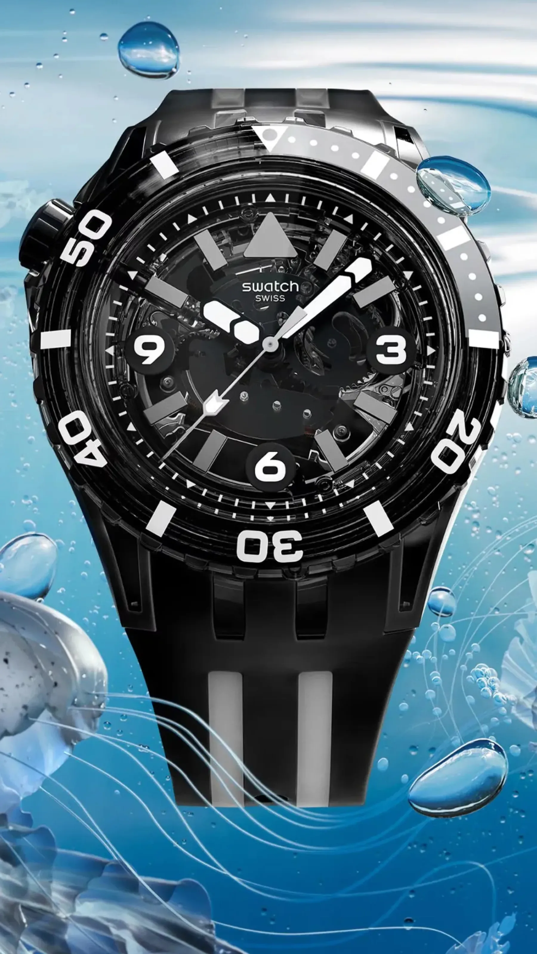 Swatch SCUBAQUA: Meduze, nostalgija in potapljaški manifest iz plastike prihodnosti