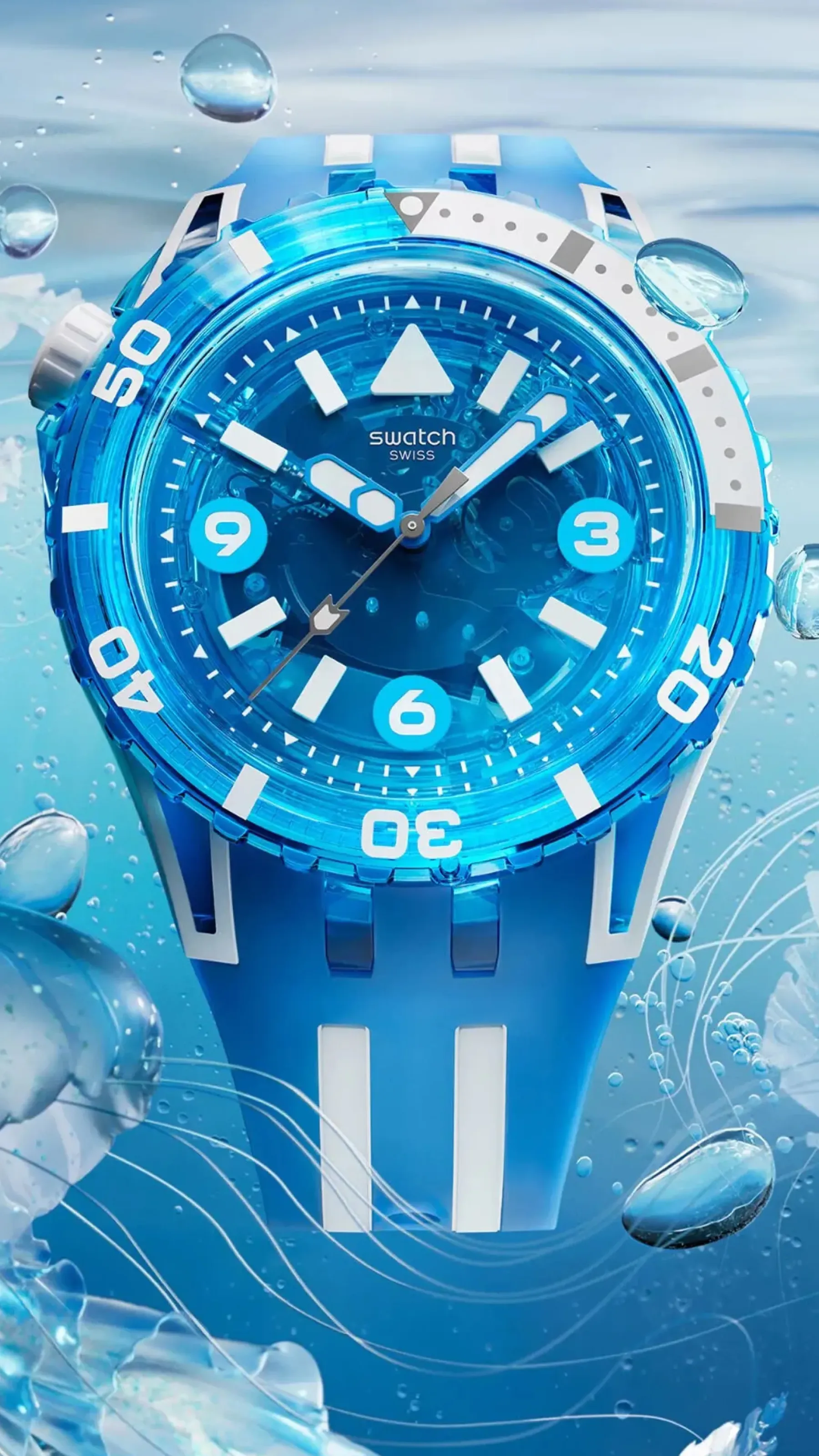 Swatch SCUBAQUA: Meduze, nostalgija in potapljaški manifest iz plastike prihodnosti