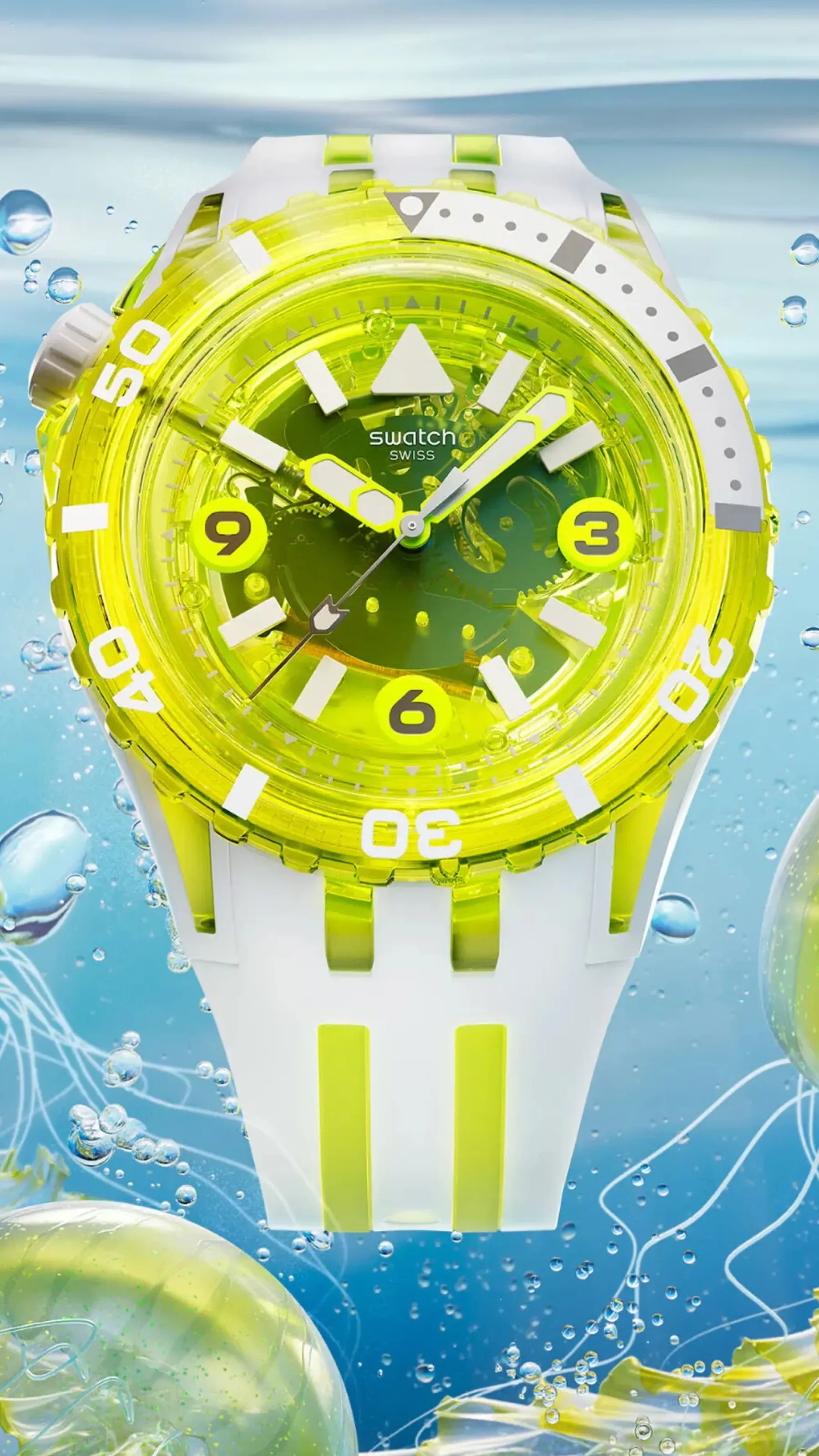 Swatch SCUBAQUA: Meduze, nostalgija in potapljaški manifest iz plastike prihodnosti