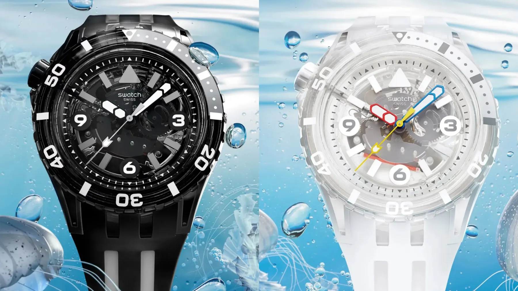 Swatch SCUBAQUA: Meduze, nostalgija in potapljaški manifest iz plastike prihodnosti