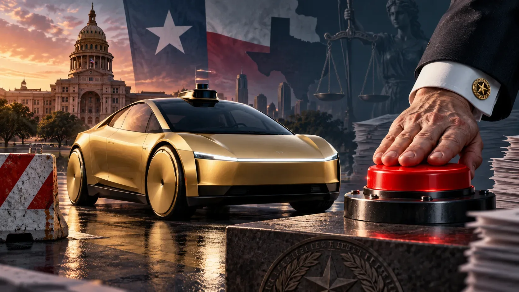 Rdeča luč za Elonov robotaksi: Tesla Cybercab osvojil Teksas, a birokrati že rišejo prepovedi