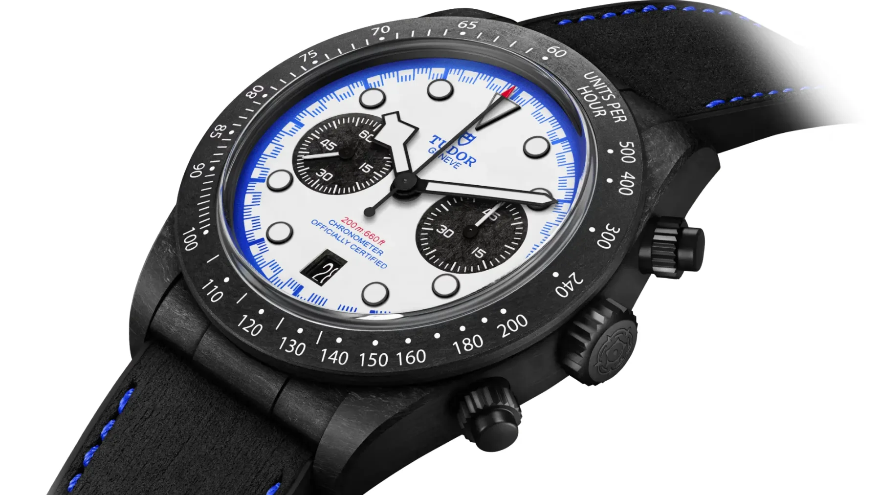 TUDOR Black Bay Chrono Carbon 25: Ko se bencinski hlapi ujamejo v švicarsko prestižnost