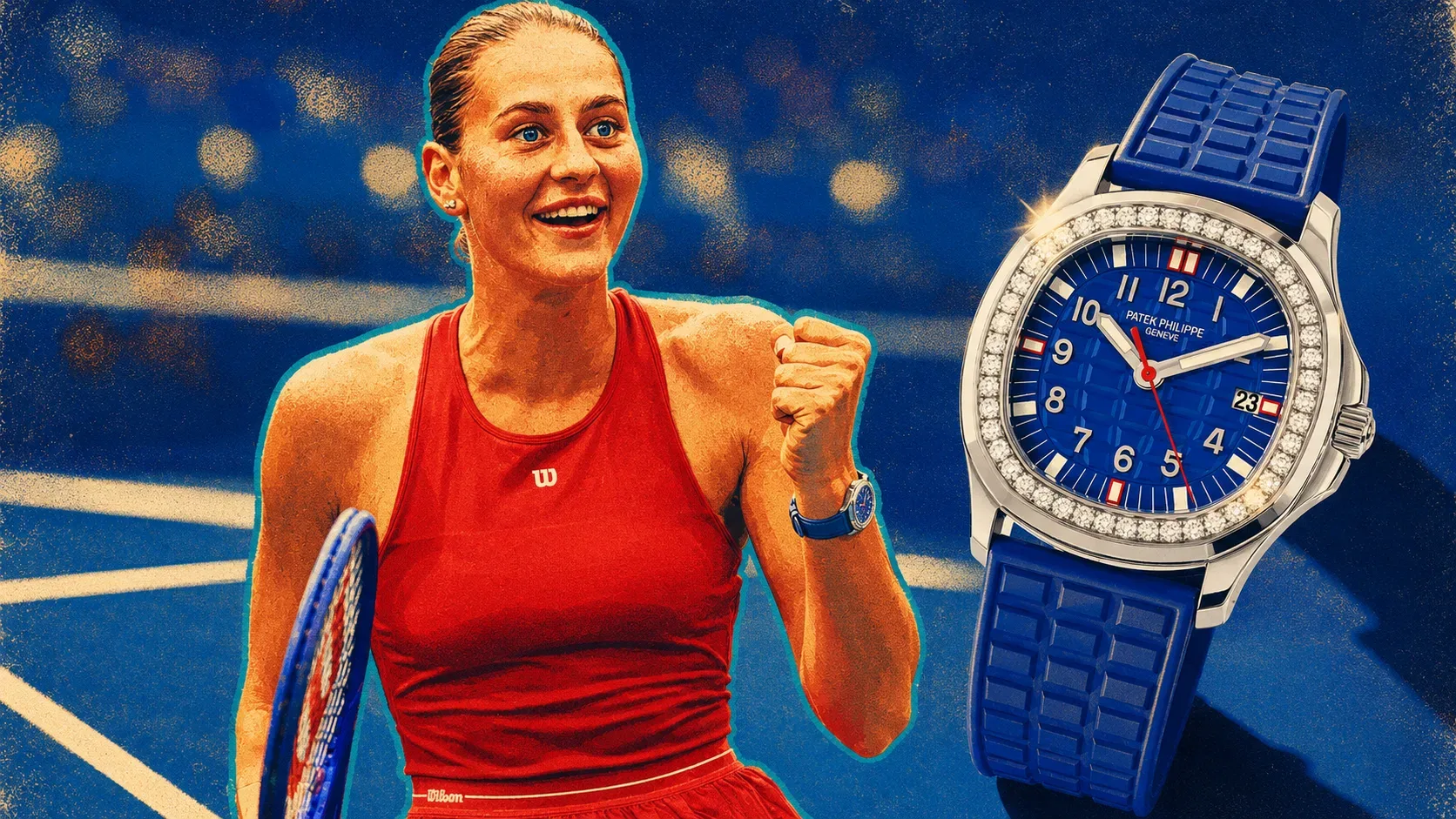 Diamantna ura Patek Philippe na igrišču US Opena: Marta Kostjuk prekršila modno pravilo tenisa in navdušila