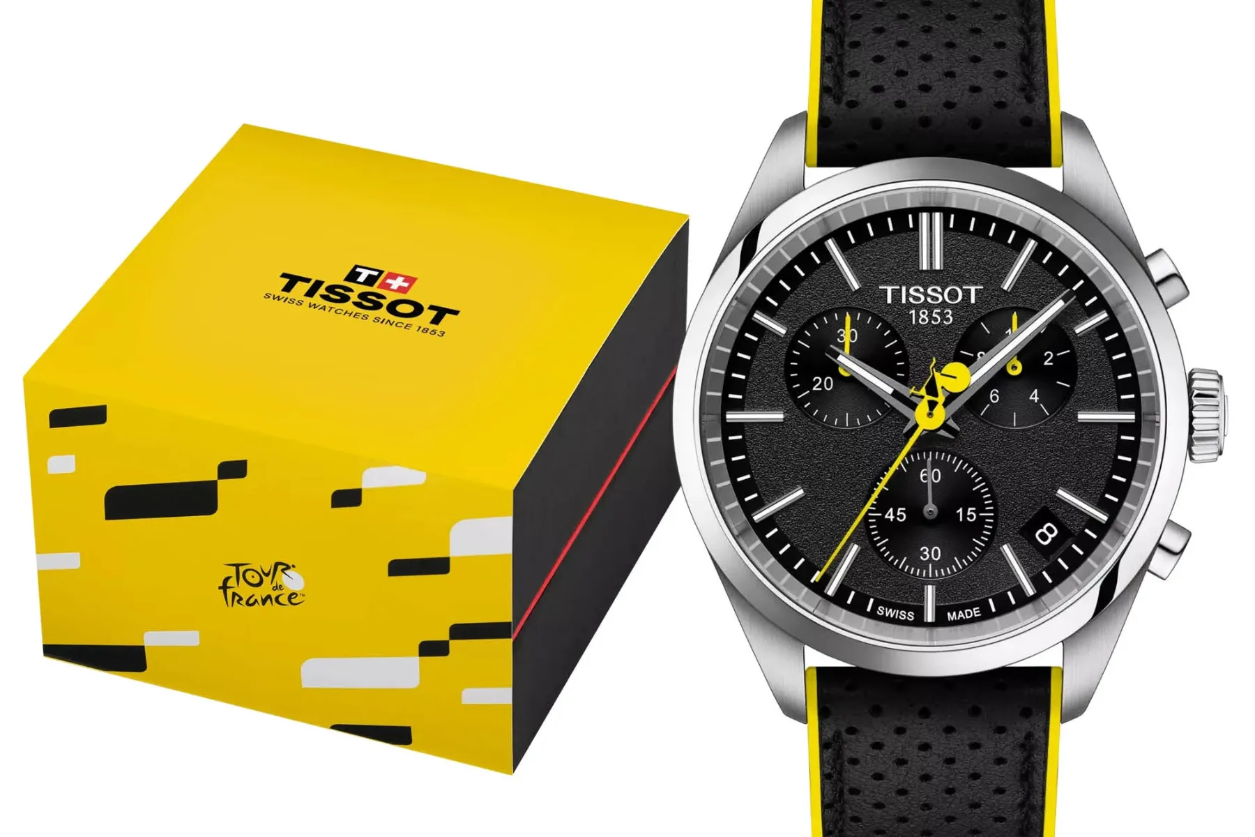 Uradna ura Tour de France 2025: za 500 eur je Tissot PR 100 Tour de France ura z rumeno misijo