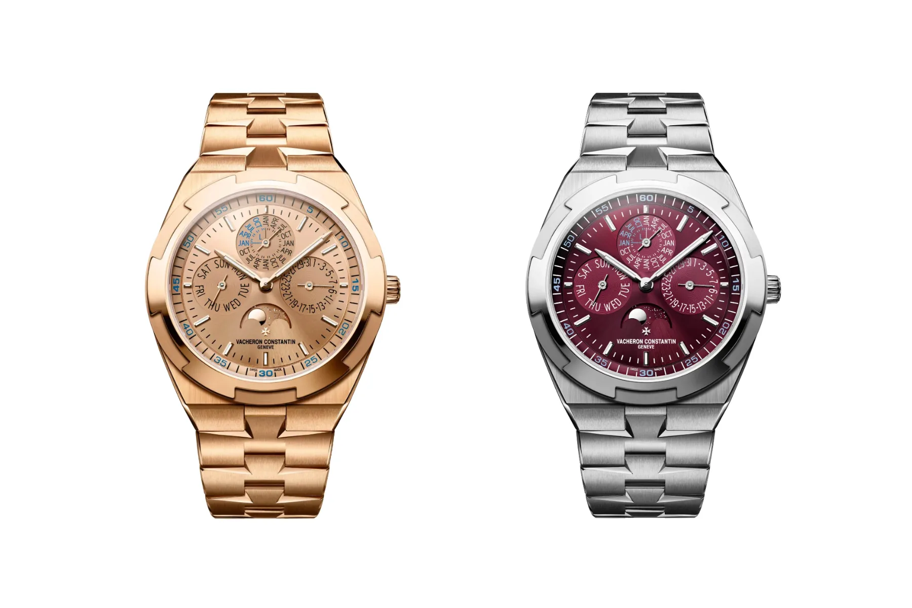 Vacheron Constantin Overseas Perpetual Calendar Ultra‑Thin: burgundy ali pink gold za 270‑letnico